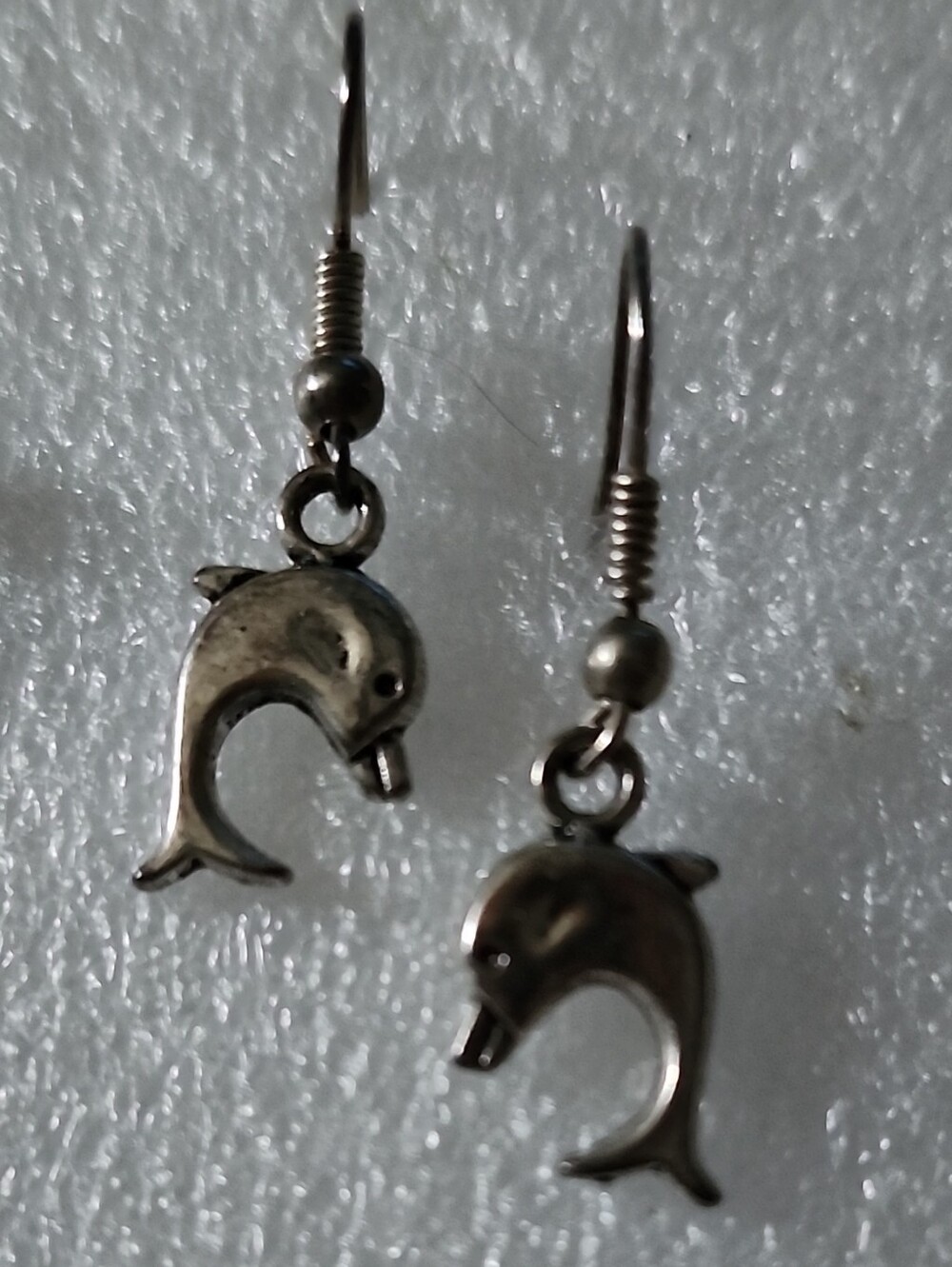 Hand Crafted Silver Dolphin Dangle Earrings - Women Jewelry Earrings